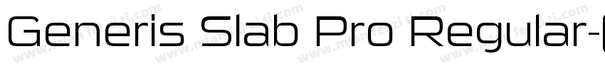 Generis Slab Pro Regular字体转换